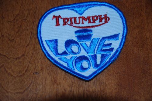 Vintage triumph i love you patch nos