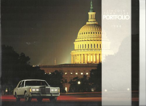 1988 lincoln town car, cartier town car portfolio brochure &#034;nos&#034;
