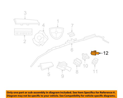 Chrysler oem supplemental restraint system-impact sensor 4606958ab