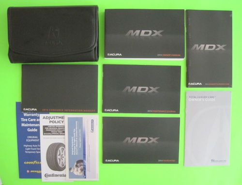 2014 acura mdx factory owner&#039;s manual set &amp; case *oem*
