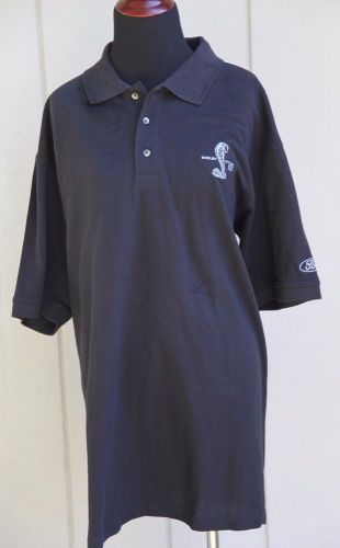 Ford mustang shelby svt cobra gt500 black polo shirt 2xl xxl car guys