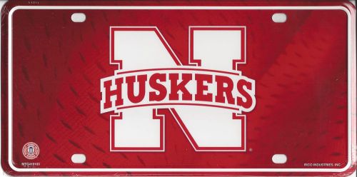 Nebraska huskers metal license plate