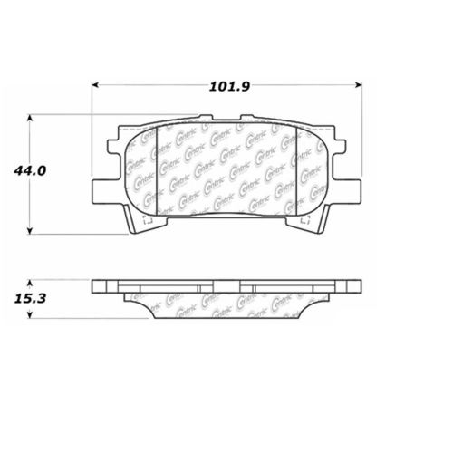 Disc brake pad-posi-quiet extended wear w/shims &amp; hardware rear centric
