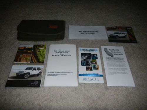 2015 jeep wrangler owners manual set + free shipping