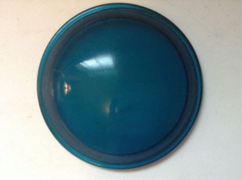 Vintage blue green glass 3" lens old cowl marker light lamp nos car truck