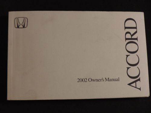 2002 honda accord coupe owners manual plus warranty info book plus