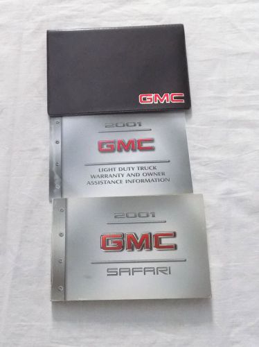 2001 gmc safari owner&#039;s manual with case