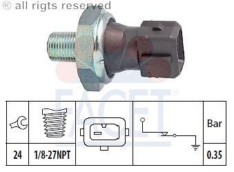 Oil pressure switch rover land rover honda mg - facet 7.0091