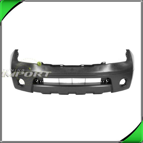 Primed front bumper cover 2005-2007 nissan pathfinder xe ni1000238 new fog holes