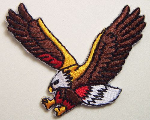2" x 1½" embroidered flying american eagle motorcycle iron on applique patch