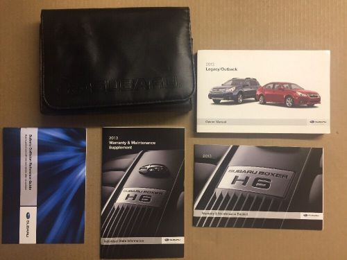D2033 2013 subaru legacy outback owners manual set with case oem