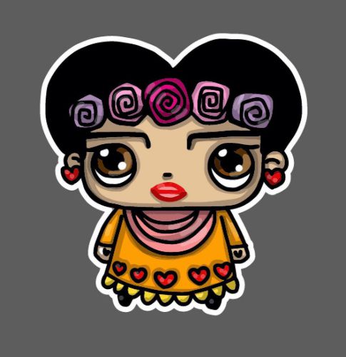 Frida kahlo sticker #89 mexico diego rivera