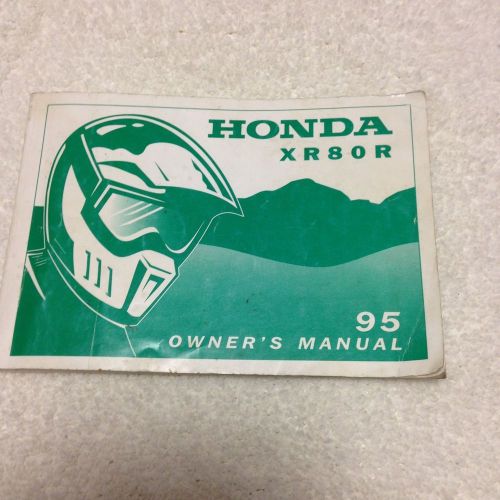 1995 honda xr80r owners manual