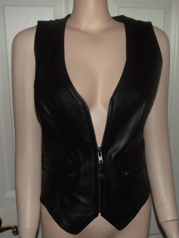 Leather vest motorcycle xpert performance gear -size medium