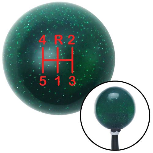Red shift pattern 48n green metal flake shift knob with m16x1.5 insert rv