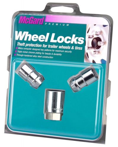 Mcgard# 74042 trailer wheel &amp; tire locks set mcgard chrome cone seat 1/2-20