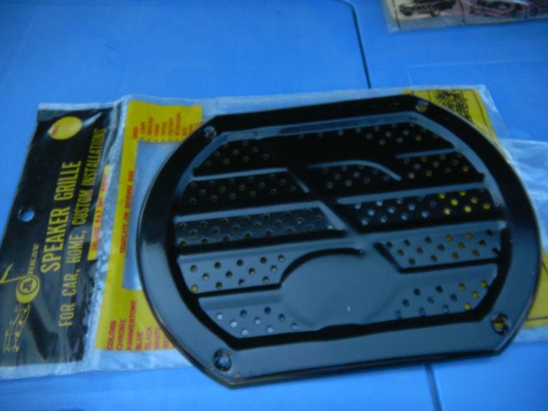 Nos vintage black music note speaker grill-metal 5x7 1960s-1 single