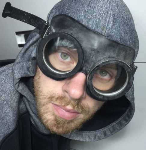 Vintage motorcycle googles with glass lens rubber frame dive googles tank girl