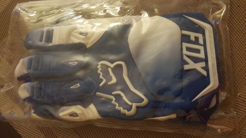 Fox motorcycle gloves, pawtector, large, blue