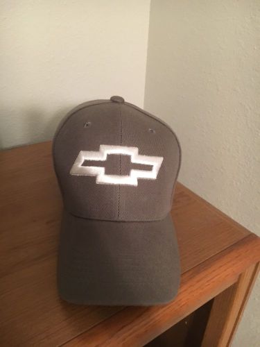 Chevy logo hat gray and white