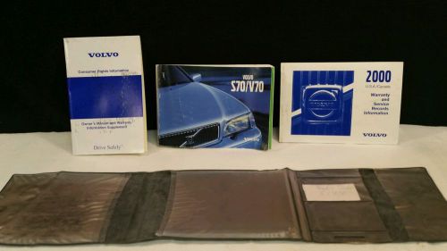 2000 volvo s70/ v70 oem owner&#039;s manual + guides + case.