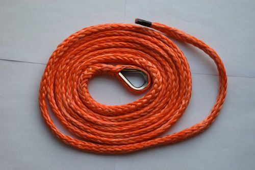 Orange 1/4&#034;*10ft atv plow lift rope, atv winch rope cable,synthetic winch rope