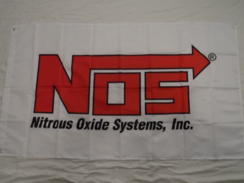 Nos nitrous oxide systems white 3 x 5 flag banner man cave race shop!!