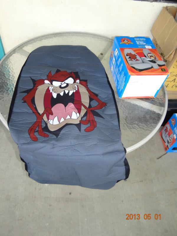 Taz bursting through seat cover #28687-14 official licensed looney tunes 1 piece