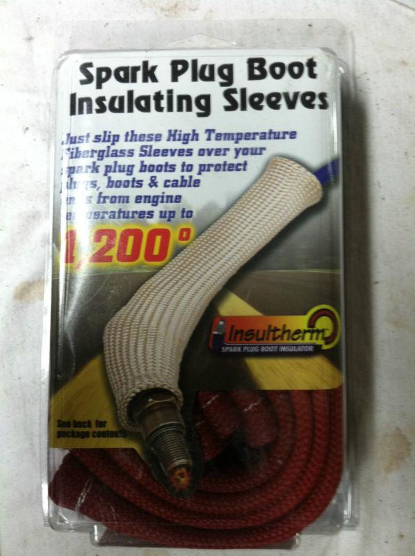 Spark plug boot insulating sleeves 1200 degrees insultherm red v8