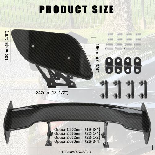 Universal 47inch Carbon Fiber GT-Style Rear Spoiler For Chevy Camaro, US $119.98, image 2