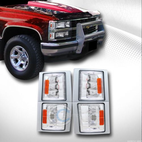 Chrome Amber Signal Parking Corner Lights k2 For 94-00 Chevy C10 C/K Truck/SUV, US $25.95, image 2