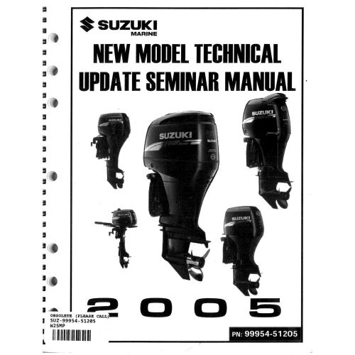 Suzuki outboard marine 2005 technical update manual 99954-51205