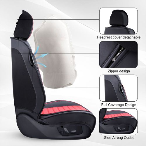 Car Seat Covers Set Front Cushion PU Leather Waterproof For Volvo, US $133.32, image 17