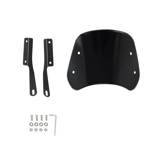 Universal motorcycle headlight fairing windshield windscreen 5-7'' round black