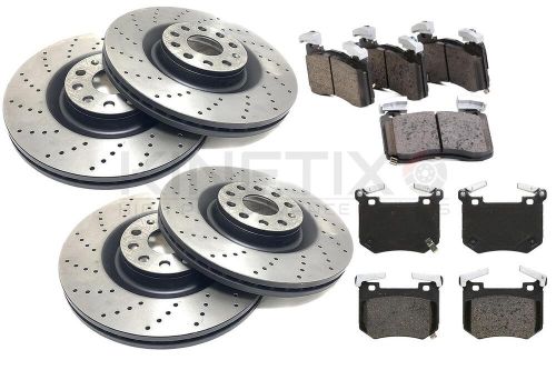 FOR KIA STINGER 3.3 T-GDi 2017-DRILLED FRONT REAR BRAKE DISCS PADS 350mm 340mm, US $, image 3