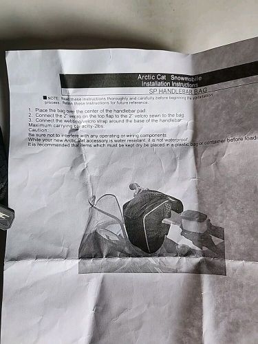 Arctic cat handlebar storage bag oem zr zrt snopro m rxc suzuki rxc, C $59.99, image 3