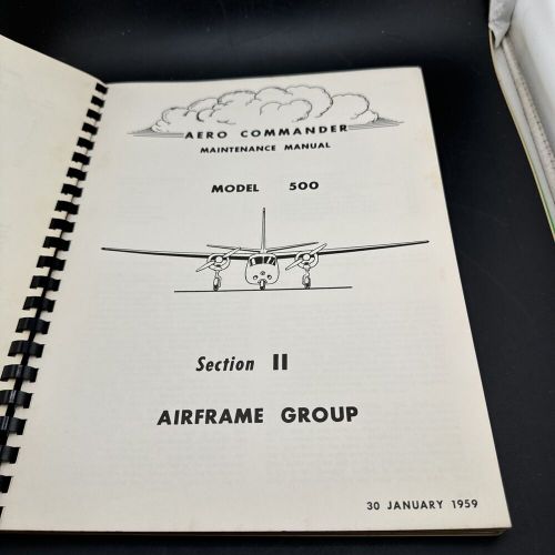 ✈️ 1959 AERO COMMANDER MAINTENANCE MANUAL MODEL 500, US $225.00, image 6
