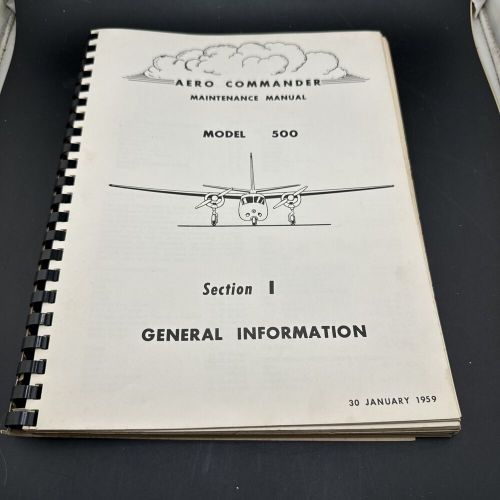 ✈️ 1959 AERO COMMANDER MAINTENANCE MANUAL MODEL 500, US $225.00, image 16