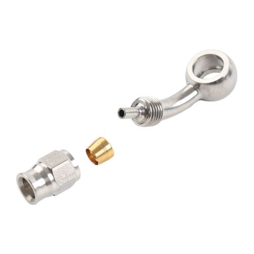 Stainless Steel 10.2mm 3/8 Eye Banjo Hose Ends AN-3 48 Degree Brake Motorcycle, AU $22.48, image 5