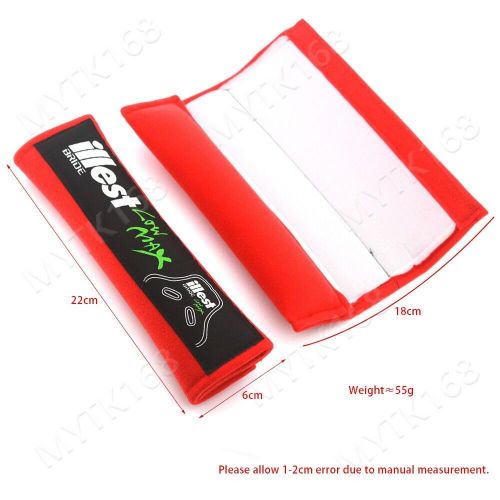 Free shipping X2 Red JDM ILLEST BRIDE Seat Belt Cover Shoulder Pads Embroidery, US $10.04, image 2