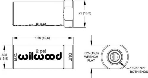 Wilwood 260-13783 2Lb Residual W/Fittings Residual Pressure Valve, 2 lb, 1/8 in, US $52.63, image 3