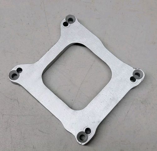 Aluminum spread bore to square bore 4 bbl carb adapter plate mopar ford chevy