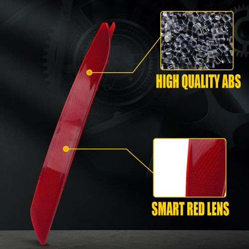 Pair driver and passenger rear bumper reflector for 2014-2016 hyundai elantra