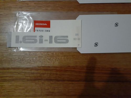 Honda CRX ED9 EF7 1.6i-16 OEM Genuine Sticker Decal NOS D16A8 ZC Grey / Black, AU $349.00, image 3
