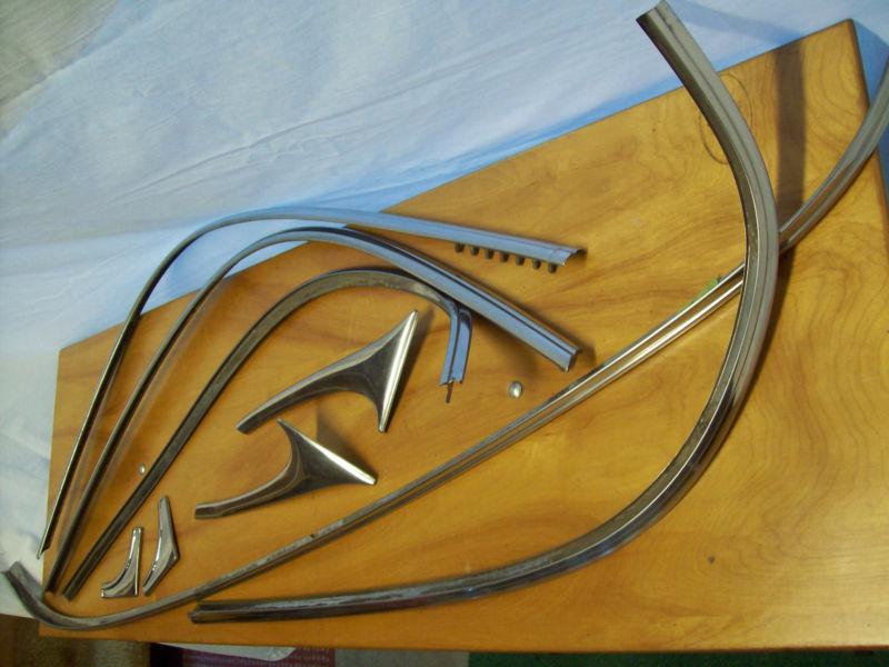 53 54 chevy 210 rear back glass window mouldings trim moldings molding moulding