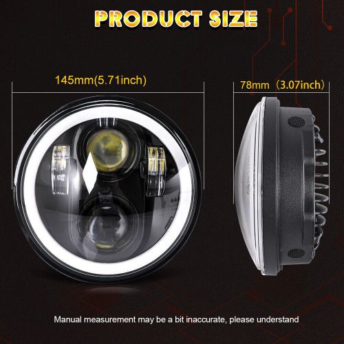 4PCS 5-3/4'' 5.75" Inch LED Headlights Projector Hi-Lo Beam DRL Halo Angel Eyes, US $85.10, image 3