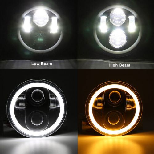 4PCS 5-3/4'' 5.75" Inch LED Headlights Projector Hi-Lo Beam DRL Halo Angel Eyes, US $85.10, image 4