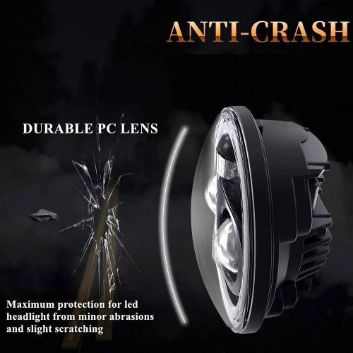 4PCS 5-3/4'' 5.75" Inch LED Headlights Projector Hi-Lo Beam DRL Halo Angel Eyes, US $85.10, image 11