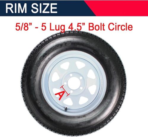 2-Pack Trailer Tire Rim ST205/75D15 15 in Load Range C 5 Lug Spoke Wheel 5X4.5", US $184.99, image 7