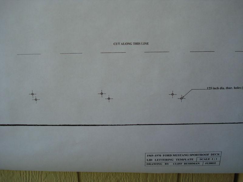 1969 69 1970 70 ford mustang fastback trunk lettering template mach 1 cj  scj to